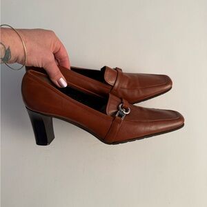 COACH Brown Leather "Deborah" High Heel Pumps Size 8.5